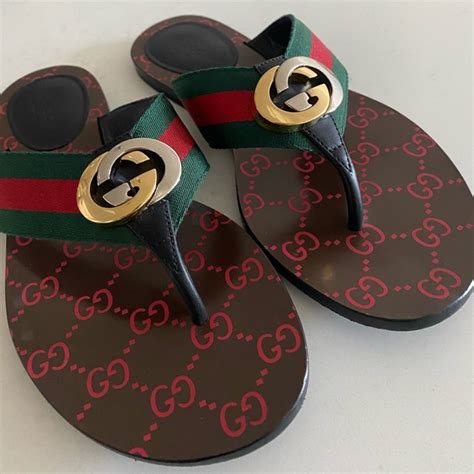 gucci kika thong sandals.